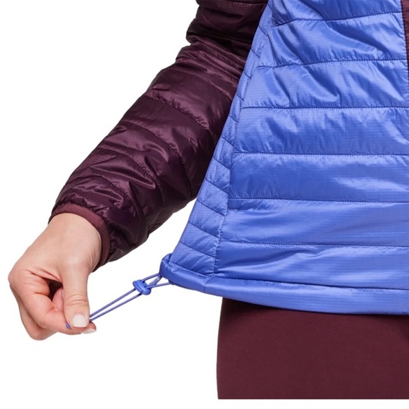 Cotopaxi Women’s XL Capa Insulated Puffer Jacket Maroon Blue NWT Puff Wine Puffy - Picture 12 of 13